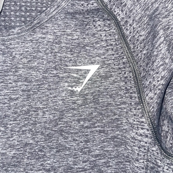 Grey marl Gymshark non crop long sleeve - Picture 2 of 5